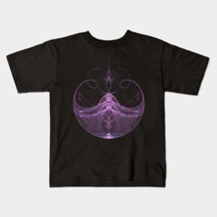 Purple fractal abstraction Kids T-Shirt